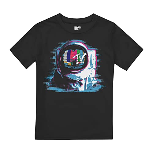 Cotton Soul MTV Spaceman Jungen T-Shirt, Schwarz, Schwarz , L von Cotton Soul