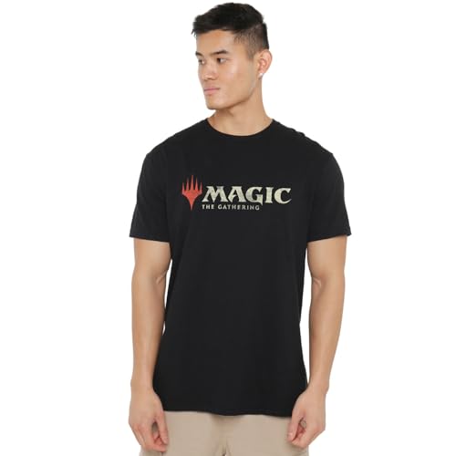 Cotton Soul Magic The Gathering Logo Unisex T-Shirt, Schwarz, Größe XXL, Schwarz , XXL von Cotton Soul