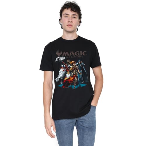 Cotton Soul Magic The Gathering Supergroup Herren-T-Shirt, Schwarz, Schwarz , L von Cotton Soul