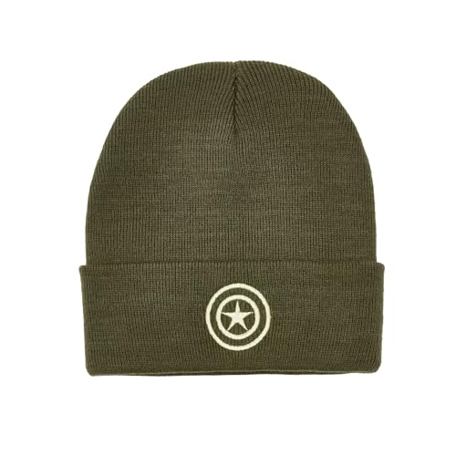 Cotton Soul Marvel Captain America Mono Shield Unisex Beanie, Olivgrün, Einheitsgröße, olivgrün, Einheitsgröße Cotton Soul Marvel Captain America Mono Shield Unisex Beanie, Olivgrün, Einheitsgröße, olivgrün, Einheitsgröße von Cotton Soul