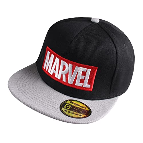 Cotton Soul Marvel Logo Snapback Cap Black/Grey One Size, schwarz / grau, Einheitsgröße von Cotton Soul