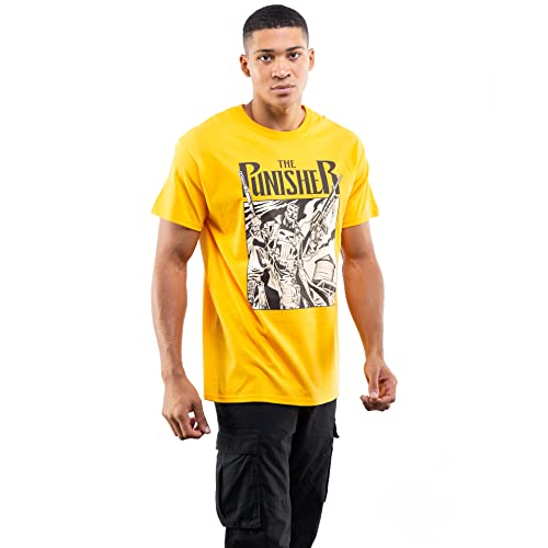 Cotton Soul Marvel Punisher Dual Herren T-Shirt, gold, M von Cotton Soul