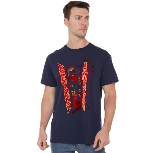 Cotton Soul Marvel Spiderman Beyond Amazing Herren-T-Shirt, Marineblau, navy, M von Cotton Soul