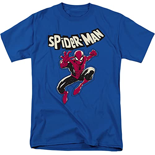 Cotton Soul Marvel Spiderman Collage Unisex T-Shirt, Royal, königsblau, S von Cotton Soul