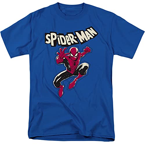 Cotton Soul Marvel Spiderman Collage Uni T-Shirt, Royal, königsblau, XL von Cotton Soul