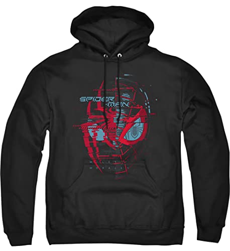 Cotton Soul Marvel Spiderman Glitch Herren Kapuzenpullover, Schwarz, Schwarz , XXL von Cotton Soul