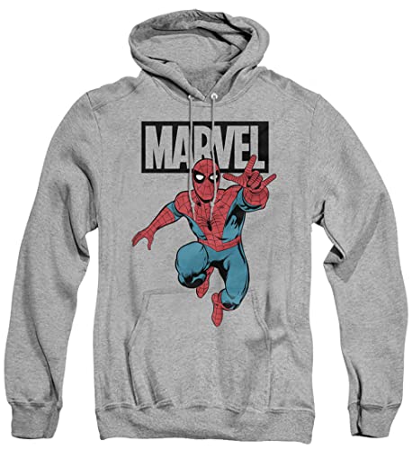 Cotton Soul Marvel Spiderman Jump Herren-Kapuzenpullover, Grau meliert, grey heather, L von Cotton Soul