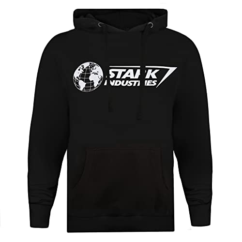 Cotton Soul Marvel Stark Industries Iron Man Herren Hoodie, Heather Grey, Schwarz - Marvel Stark Industries Iron Man, L von Cotton Soul