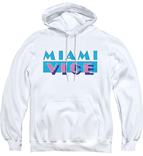 Cotton Soul Miami Vice Og Logo Herren Kapuzenpullover, Weiß, weiß, M von Cotton Soul