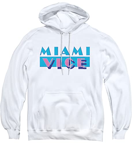 Cotton Soul Miami Vice Og Logo Herren Kapuzenpullover, Weiß, weiß, S von Cotton Soul