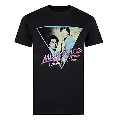 Cotton Soul Miami Vice Undercover Unisex T-Shirt, Schwarz, Schwarz , XL von Cotton Soul