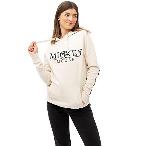 Cotton Soul Mickey Disney – Mickey Authentic – Damen Pullover Hoodie, stone, 42 von Cotton Soul