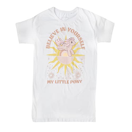 Cotton Soul My Little Pony Believe in Yourself Damen-T-Shirt, Weiß, weiß, 42 von Cotton Soul