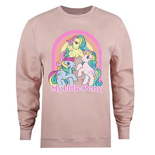 Cotton Soul My Little Pony Triple Ponies Damen Crew Sweatshirt, Altrosa, dusky pink, 46 von Cotton Soul