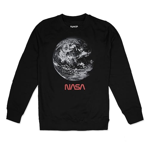 Cotton Soul NASA Earth Unisex Crew Sweatshirt, schwarz, Schwarz , L von Cotton Soul