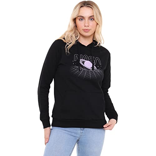 Cotton Soul NASA Rave Damen Kapuzenpullover, Schwarz, Black, 42 von Cotton Soul