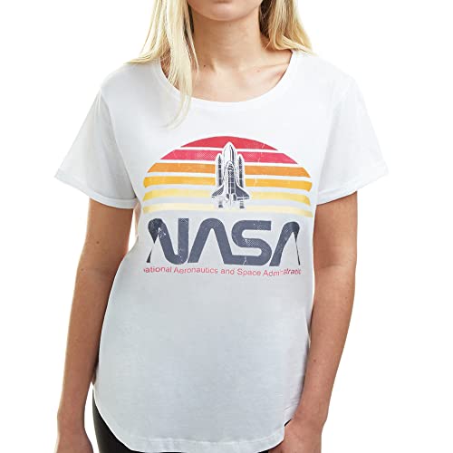 Cotton Soul NASA - Sunset - Damen Fashion T-Shirt, weiß, Small von Cotton Soul