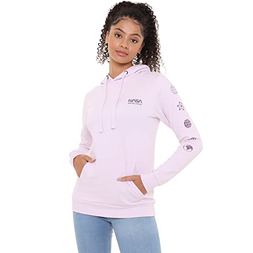 Cotton Soul NASA United States Damen Kapuzenpullover, Lavendel, Lavender, 46 von Cotton Soul