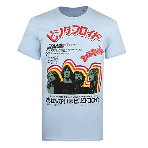Cotton Soul Pink Floyd Japan Poster Herren T-Shirt hellblau, hellblau, XL von Cotton Soul
