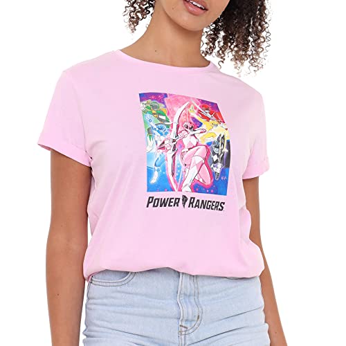 Cotton Soul Power Rangers Astral Comic Damen-T-Shirt, Hellrosa, hellrosa, M von Cotton Soul