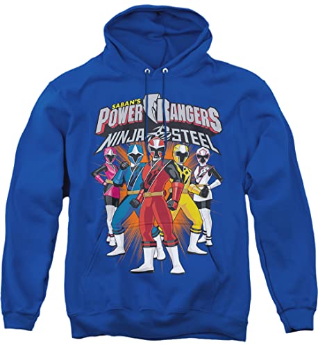 Cotton Soul Power Rangers Team Line Up Herren Kapuzenpullover, Royal, königsblau, XL von Cotton Soul