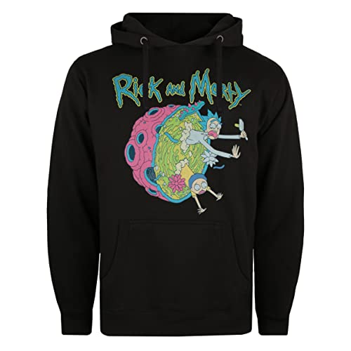 Cotton Soul Rick & Morty Cell Herren-Kapuzenpullover, Schwarz, Black, S von Cotton Soul