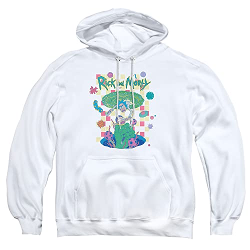 Cotton Soul Rick & Morty Falling Portals Kapuzenpullover, Weiß, weiß, M von Cotton Soul