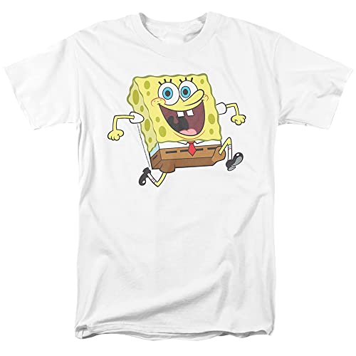 Cotton Soul Spongebob Herren-T-Shirt, Schwammkopf, Weiß, weiß, M von Cotton Soul