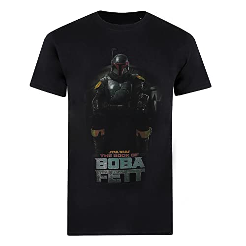 Cotton Soul Star Wars Book of Boba Fett Poster Herren T-Shirt, Schwarz , L von Cotton Soul