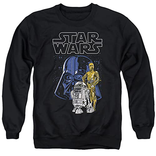 Cotton Soul Star Wars Darth Vader And Droids Crew Sweatshirt, Schwarz, Schwarz , XL von Cotton Soul