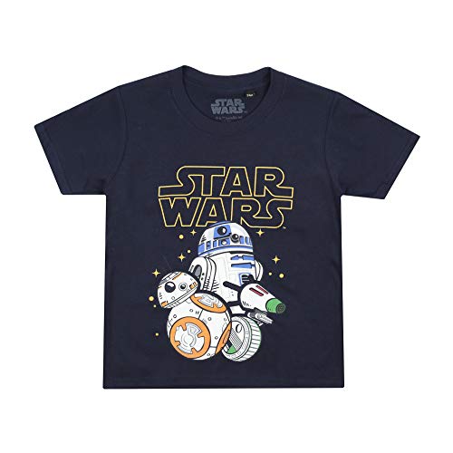 Cotton Soul Star Wars Droid Group Boys Kids T Shirt Navy 7-8 Years von Cotton Soul