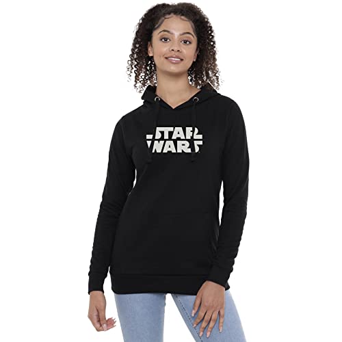 Cotton Soul Star Wars Empire Strikes Back Damen Kapuzenpullover, Schwarz, Schwarz , 36 von Cotton Soul