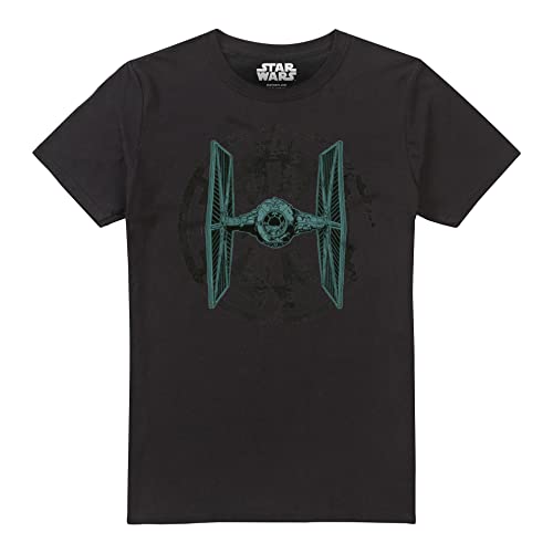 Cotton Soul Star Wars Imperial Star Fighter Unisex T-Shirt Schwarz, Schwarz , XL von Cotton Soul