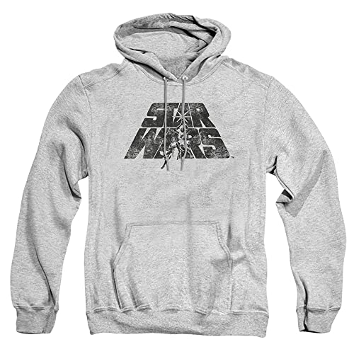 Cotton Soul Star Wars Luke and Leia Hoodie, Grau meliert, grey heather, M von Cotton Soul