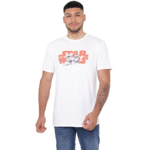 Cotton Soul Star Wars Trooper Paar Herren T-Shirt, Weiß, weiß, L von Cotton Soul