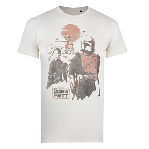 Cotton Soul Star Wars Vader Vertical Text, Uni T-Shirt, Weiß, Natural - Sunset Duo, M von Cotton Soul