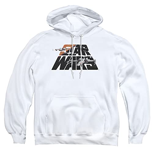 Cotton Soul Star Wars X-Wing Burst Kapuzenpullover, Weiß, weiß, L von Cotton Soul