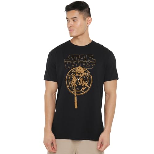 Cotton Soul Star Wars Yoda Jab T-Shirt, Schwarz, Schwarz , L von Cotton Soul