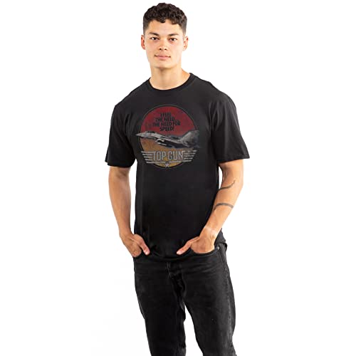 Cotton Soul Top Gun Fighter Herren T-Shirt, Schwarz, Schwarz , L von Cotton Soul