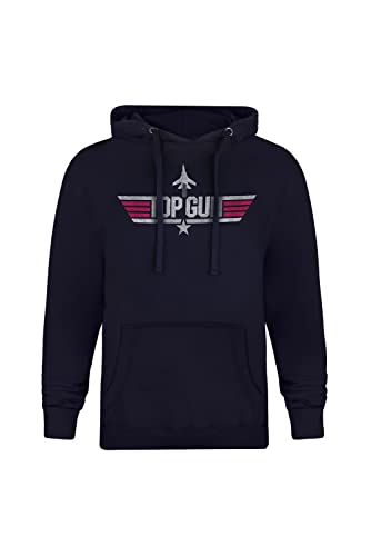 Cotton Soul Top Gun Logo Herren Kapuzenpullover, Marineblau, Navy, M von Cotton Soul