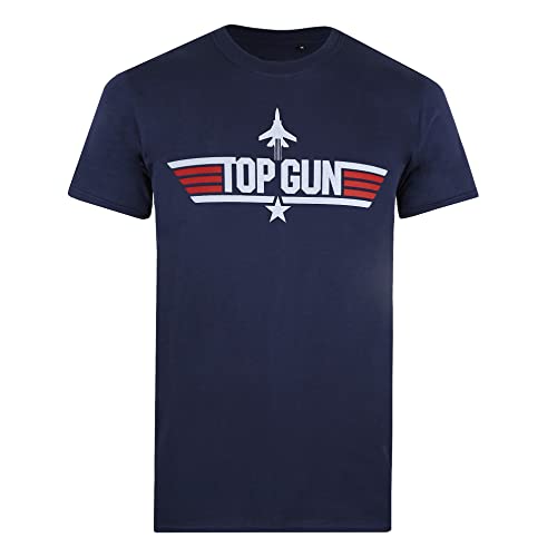 Cotton Soul Top Gun Logo Herren T-Shirt, Marineblau, Navy, L von Cotton Soul