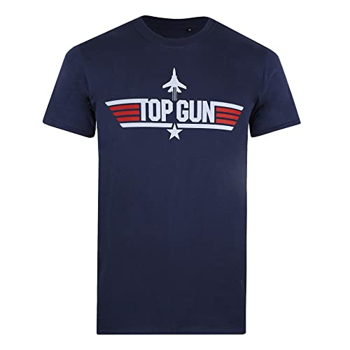 Cotton Soul Top Gun Logo Herren T-Shirt, Marineblau, Navy, XL von Cotton Soul