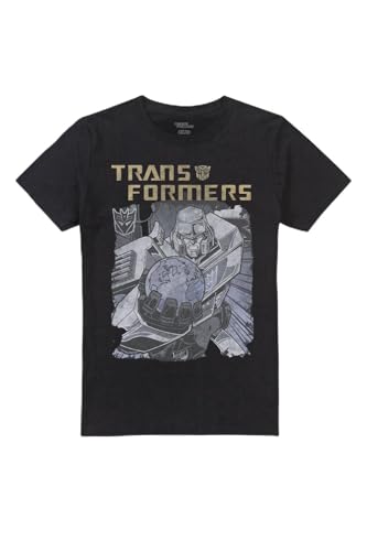 Cotton Soul Transformers Megatron Planet Herren-T-Shirt, Schwarz, Schwarz , XXL von Cotton Soul