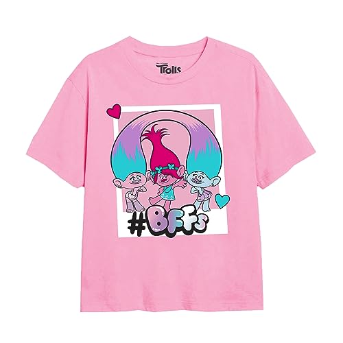 Cotton Soul Trolls BFF Polaroid Girls T Shirt, Light Pink, 5-6 Years von Cotton Soul