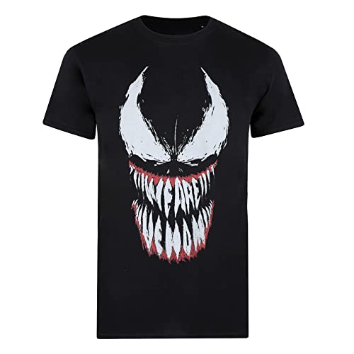 Cotton Soul Venom Marvel Venom Teeth Herren T-Shirt, Schwarz , 3XL von Cotton Soul