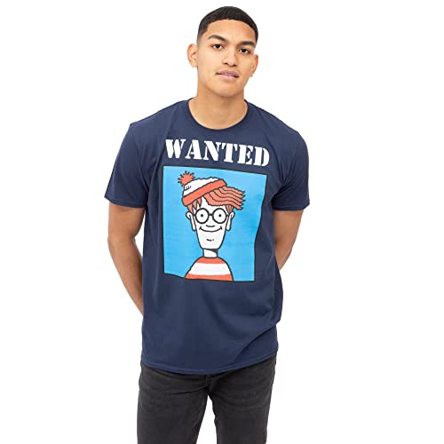 Cotton Soul Where's Wally Wanted, Unisex-T-Shirt, Marineblau, navy, XL von Cotton Soul