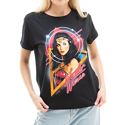 Cotton Soul Wonder Woman Triangle Damen-T-Shirt, Schwarz, Schwarz , Small von Cotton Soul