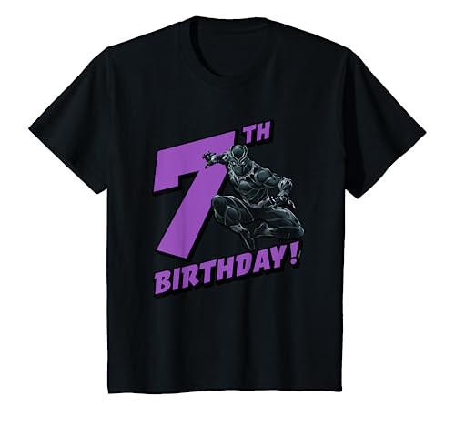 Kinder Marvel Black Panther 7th Birthday T-Shirt von Cotton Soul