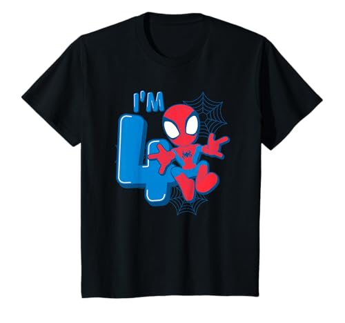 Kinder Marvel Spider-Man Cute Spidey 4th Birthday I'm 4 T-Shirt von Cotton Soul