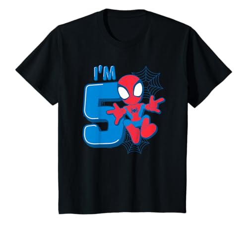 Kinder Marvel Spider-Man Cute Spidey 5th Birthday I'm 5 T-Shirt von Cotton Soul
